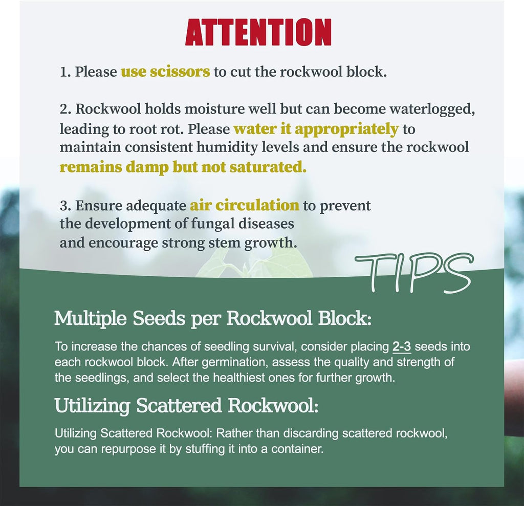 MI0512 1.5” Rockwool Starter Plugs for Hydroponics, Rockwool Grow Cubes, 1 Sheets of 28 Plugs (Small)