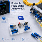 UPC-LC SC FC Fiber Optic Adapter/Coupler Kit 10Pc - Adjustable Storage Box