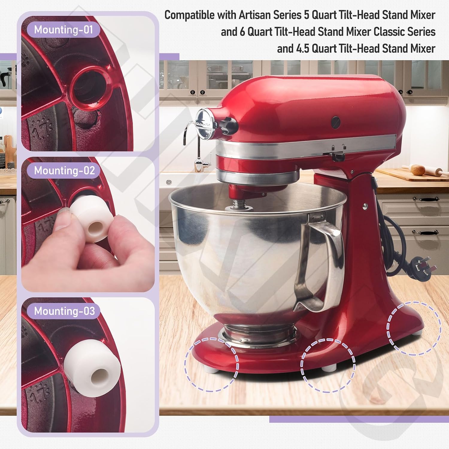 【Patent Pending】Stand Mixer Attachment Holders, Compatible with Kitchenaid Mixer & KitchenAid Flat Beater, Kitchen