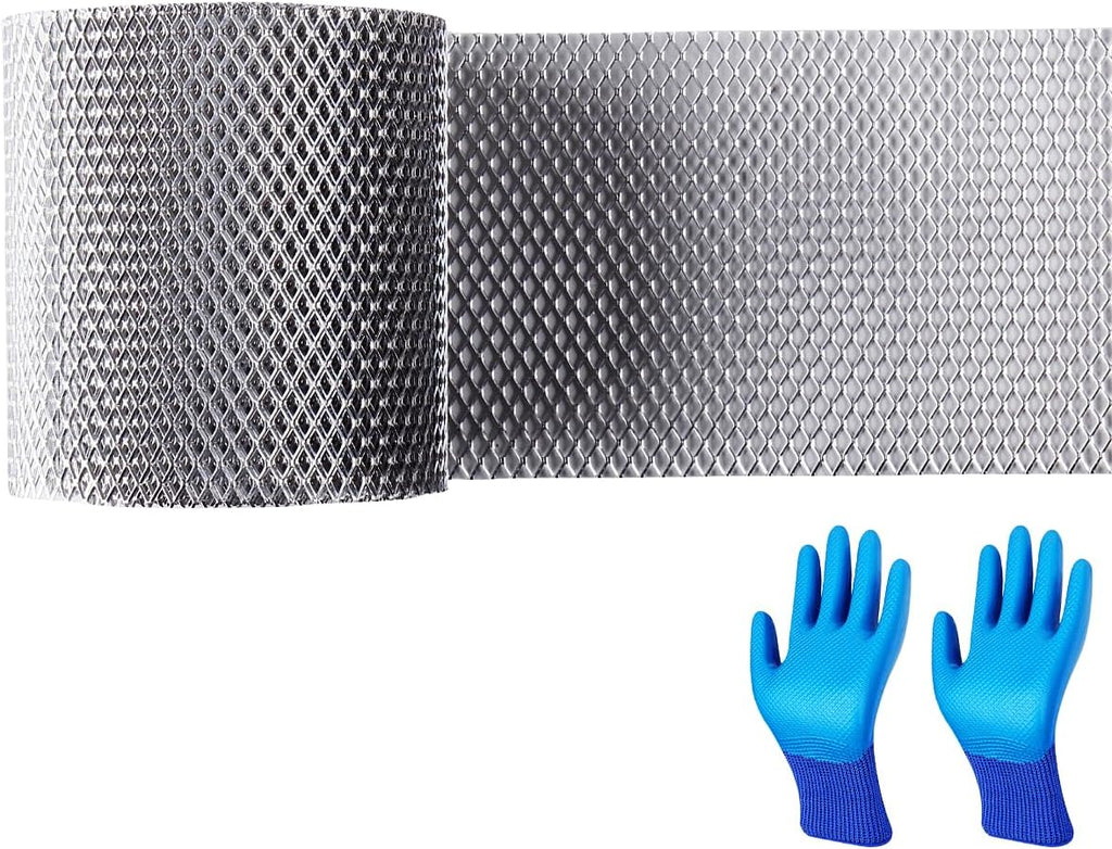 5 inch Gutter Guard Mesh Roll, Aluminum Gutter Screen Leaf Guard Rain Gutter Covers downspout Guard(50feet).