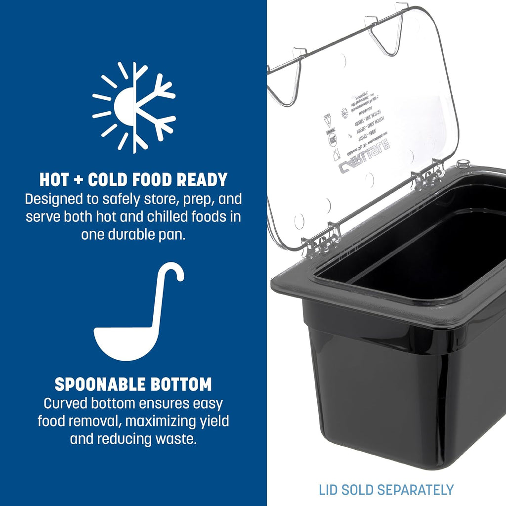 Storplus Food Pan, Storage Container with Spoonable Corners for Catering, Buffets, Restaurants, Polycarbonate (Pc)