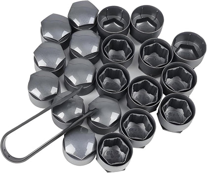 Lug Nut Covers Wheel Center Caps Tire Screw Cap for Audi A1 A3 A4 A5 A6 A7 A8 Q2 Q3 Q5 Q7 S5 TT 24PCS+Disassembly