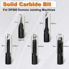 5PCS 4-10mm Domino Cutter Solid Carbide Bits for DF500 Jointer Machines