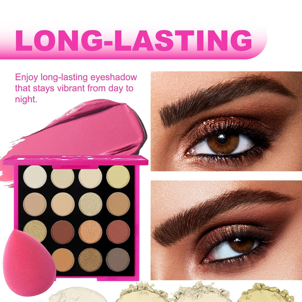 Eyes Makeup Sets Makeup Kits for Teens,with 16 Colors Eyeshadow Palette,Makeup Brushes,Eyeshadow Stick,Eyebrow