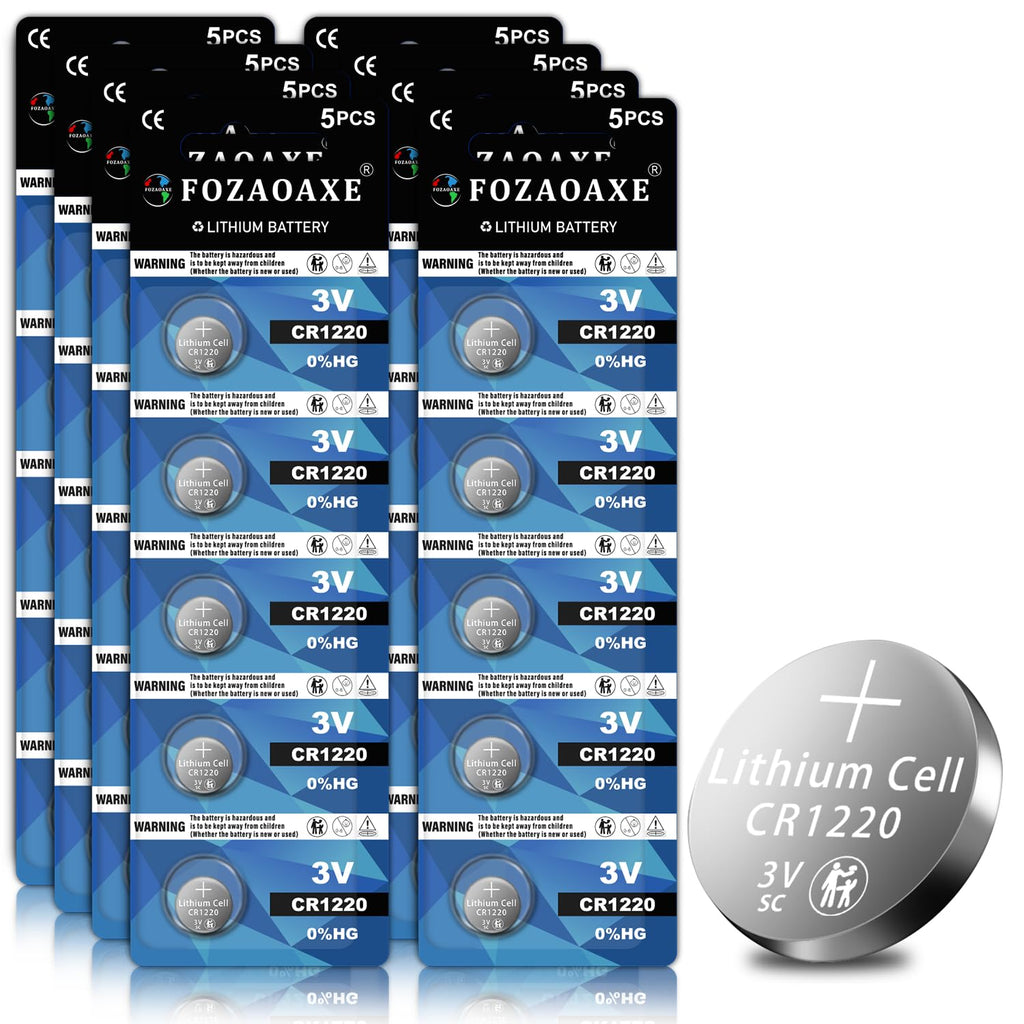 CR1220 Battery 40 Pack, CR1220 3V Lithium Battery