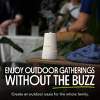 Mosquito Repellent Device, for Patio & Outdoor Use | Plant-based essential oils;flameless, USB-C rechargeable with