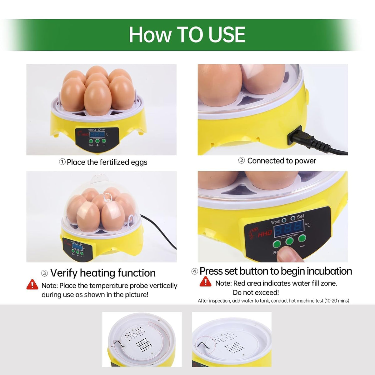 Gen 1-7 Egg Incubator for Kids & Beginners with 360° View, Manual Temperature Control for Chicken, Quail, and Parrot