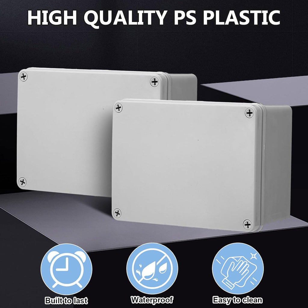 Kanayu 1 Pcs Junction Box 8'' X 6'' X 4'', Plastic IP65 Waterproof