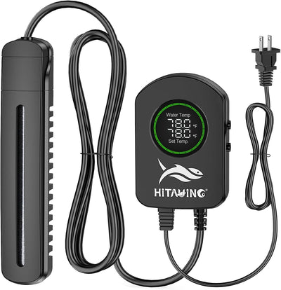 Aquarium Heater, 100W/200W/300W/500W Fish Tank Heater with Upgraded LED Large Display, Up/Down Control Buttons and