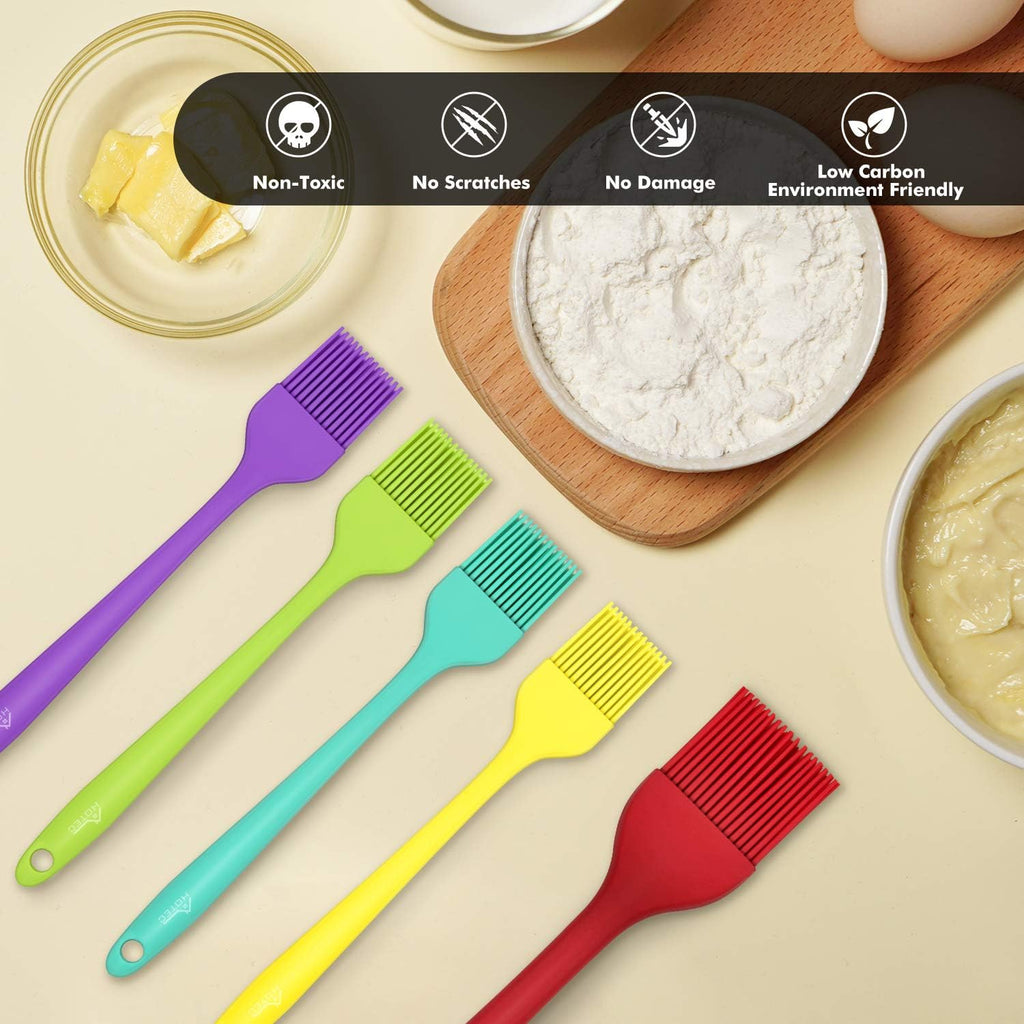 600℉ Heat Resistant Silicone Basting &Pastry Brush, Multicolor 5