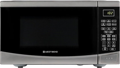 Microwave Oven, 900W, 0.9 cu. ft., in Stainless Steel | West Bend Microwave Oven, 900W, 10 Power Levels, One-Touch