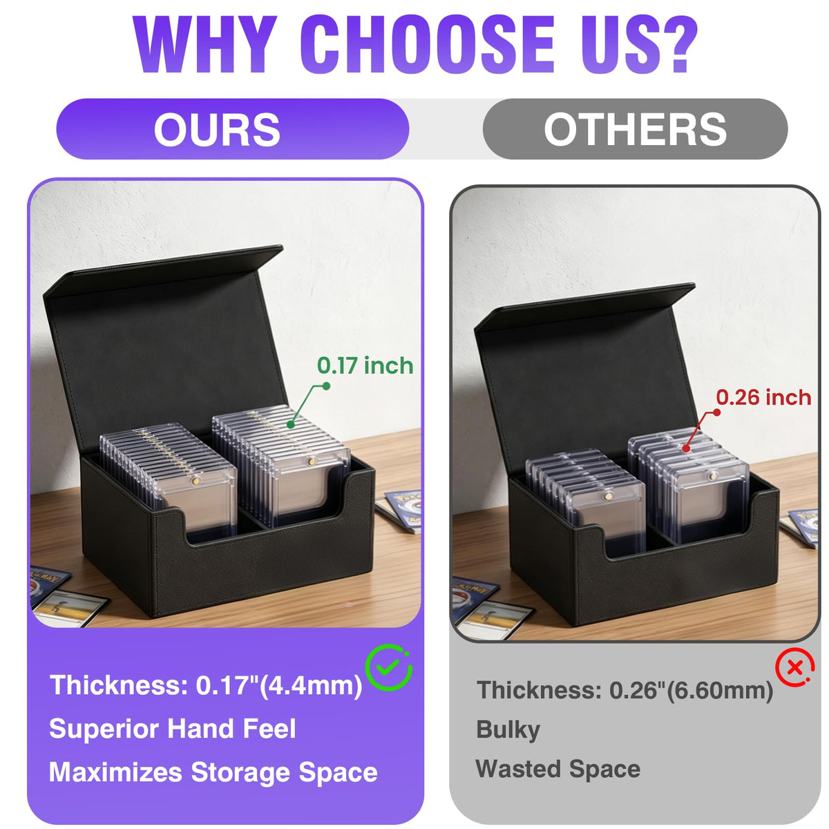 12ct 35pt Magnetic Card Holder Case Sleeves One Touch Card Holders