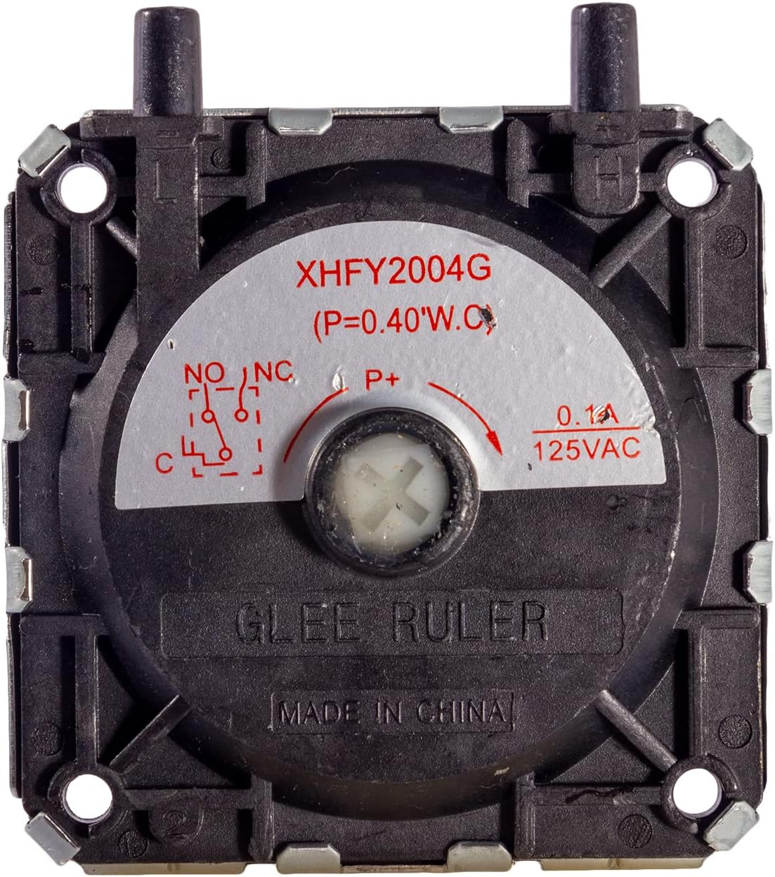 60146 .40" W.C. Pressure Switch for Compact Furnace, Glee Ruler XHFY2004G - Works for Both Natural Gas and Propane - Compatible with MHU80 HSU80 Compact Furnaces