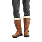 Women's Knee High Boots Winter Warm Boots,Camel,7.5