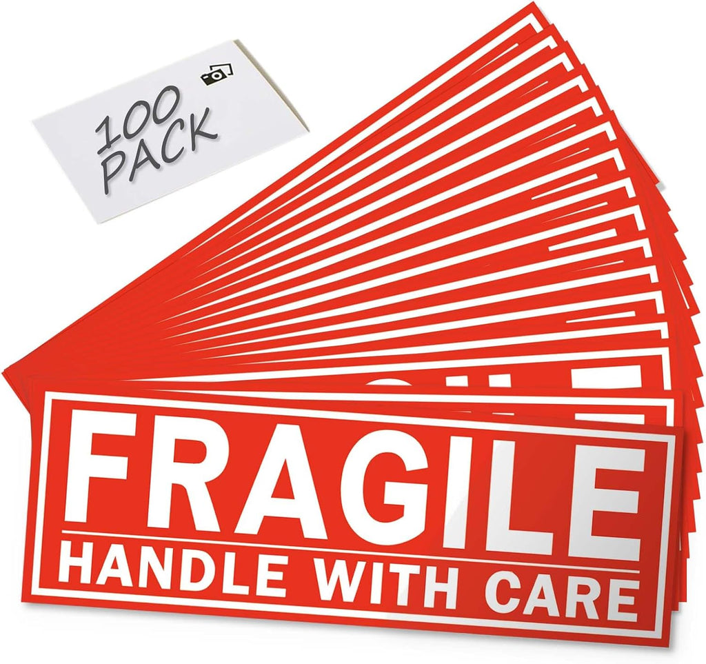 Fragile Stickers, Large Size 8 x2.7 in, Handle with Care