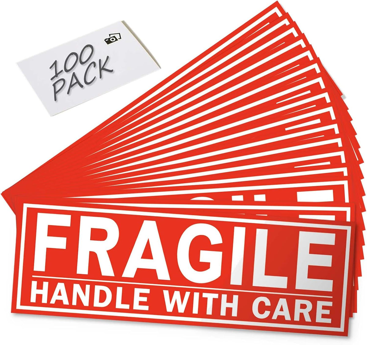 Fragile Stickers, Large Size 8 x2.7 in, Handle with Care