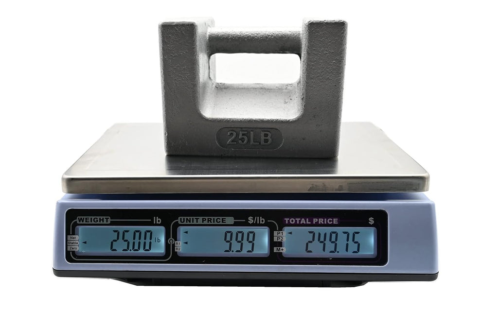 NTEP Legal for Trade Price Computing Scale, 30lb / 60lb Capacity, 0.01lb / 0.02lb Readability, Dual Range