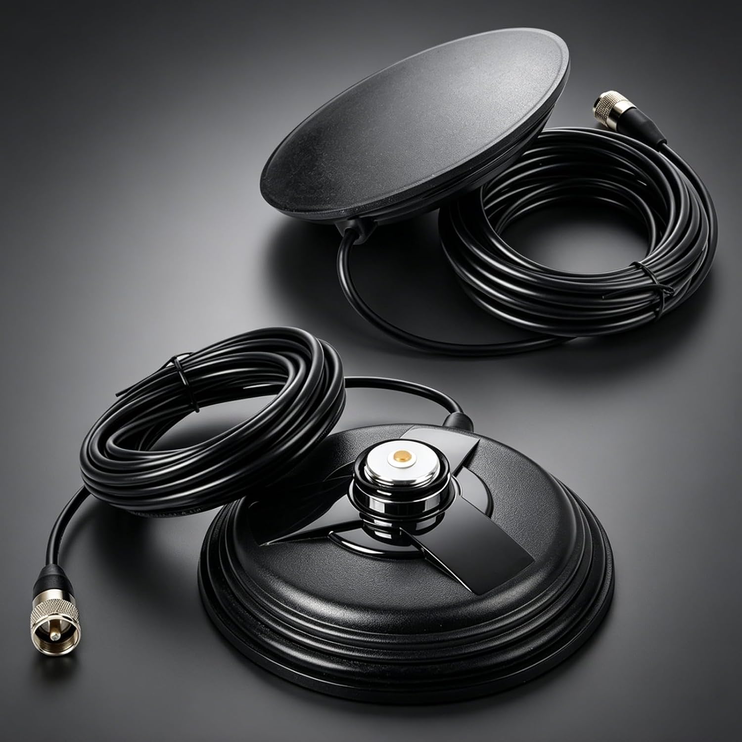 Heavy Duty NMO Magnet Antenna 6.1" Mount with 16.4ft RG58 Coaxial Cable | Magnetic Base for NMO Mobile Radio