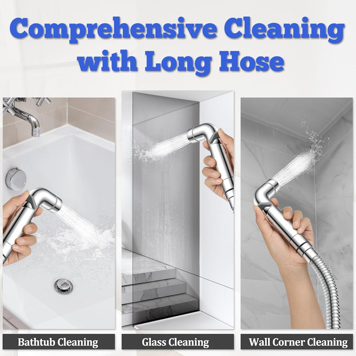 Dog Shower Sprayer Attachment, YDmeet 100 Inch Dog Washing Hose for Fast and Clean Pet Showering, Multifunctional