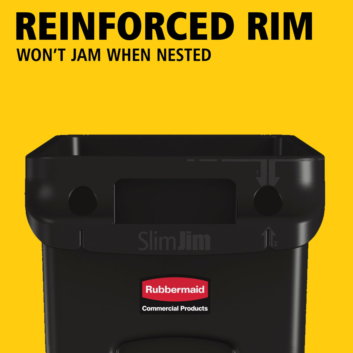 Slim Jim Trash Can, Black, 23-Gallon