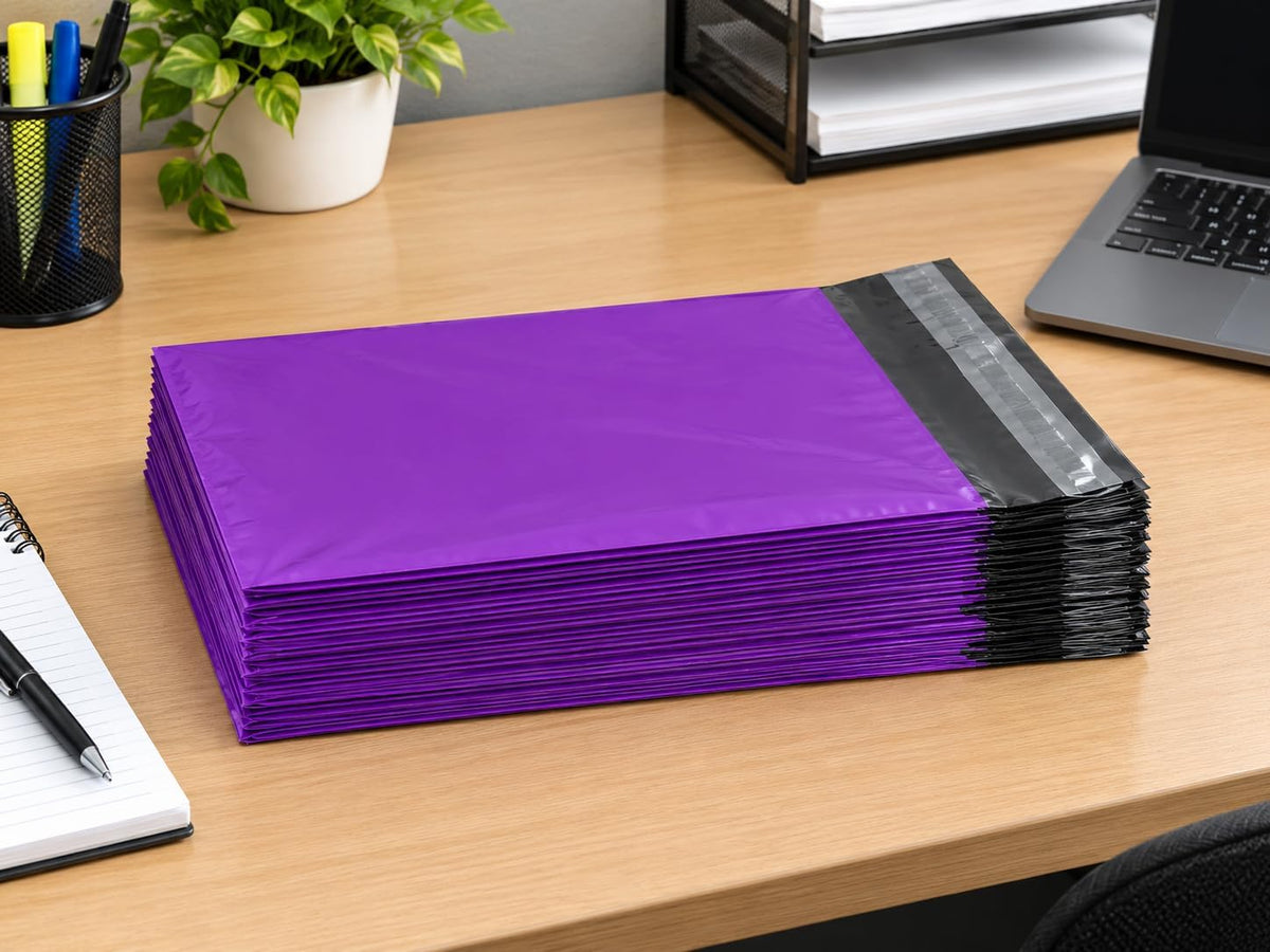 6" x 9" Purple Poly Mailers, Pack of 200