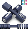 Adjustable Weight Dumbbells Set of 2, 8 in 1 Hand Weights for Women 2lb/3lb/4lb/5lb/6lb Dumbbell Weights Set 12