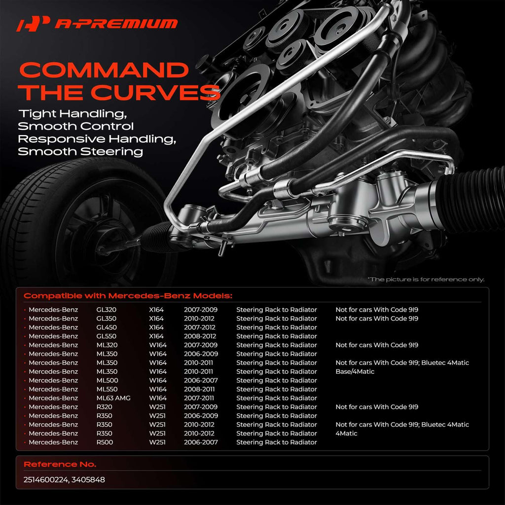 A-Premium Power Steering Return Hose Assembly Compatible with Mercedes-Benz