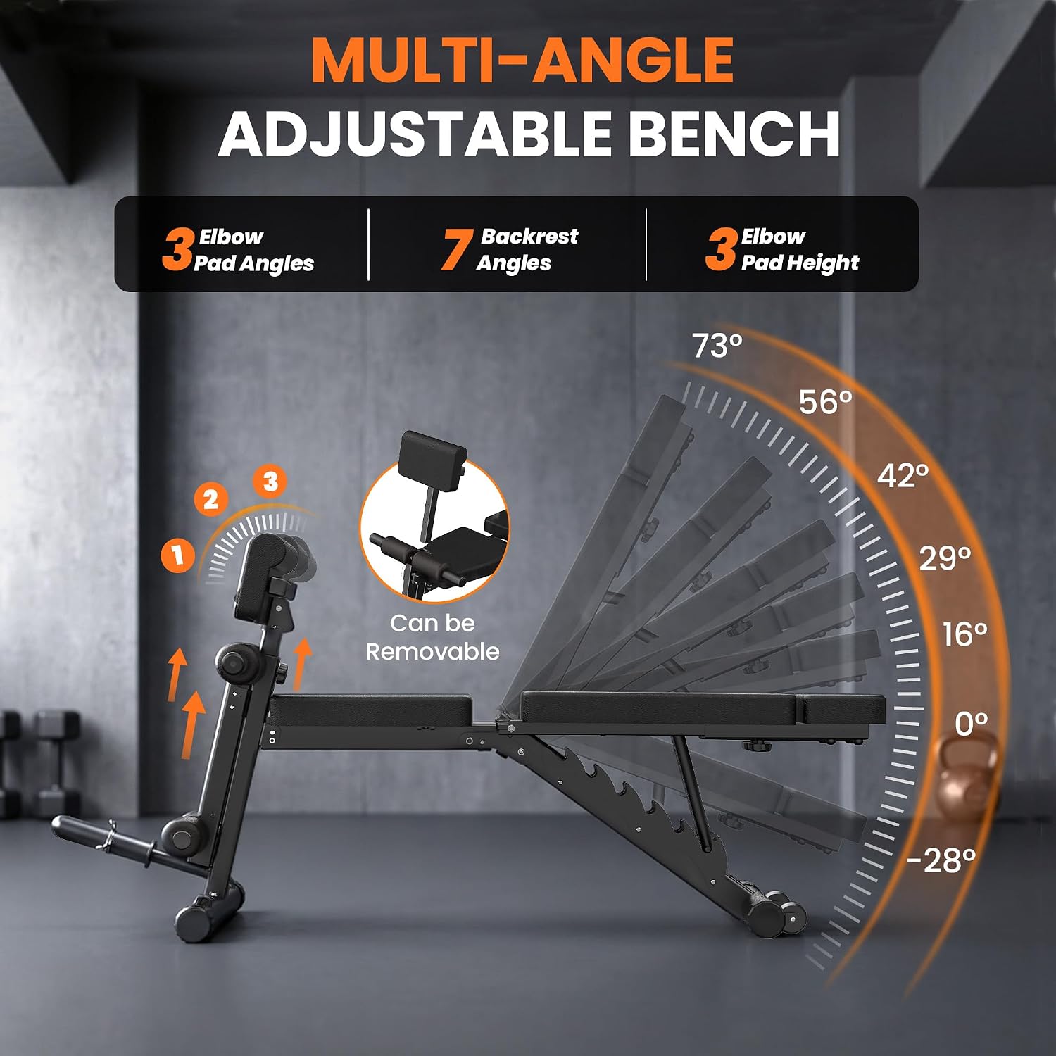 Adjustable Workout Bench, Weight Bench for Home Gym, Preacher Curl Bench with Leg Extension for Full Body Training