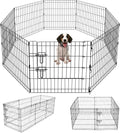 Pet Playpen Puppy Playpen Kennels Dog Fence Exercise Pen Gate Fence Foldable Dog Crate 8 Panels 24 Inch Kennels Pen