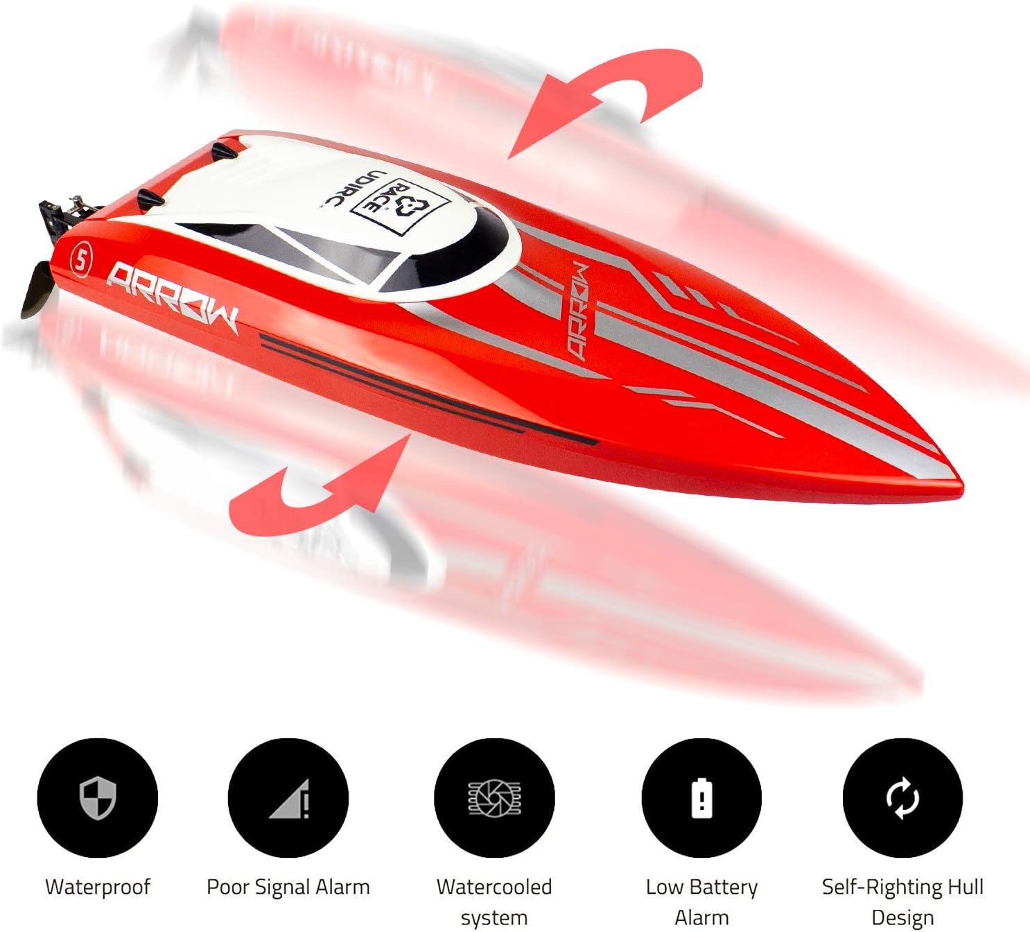 25" Brushless RC Boat 30 MPH High Speed Large Racing Remote Control Boat | Brushless Motor, Capsize Recovery