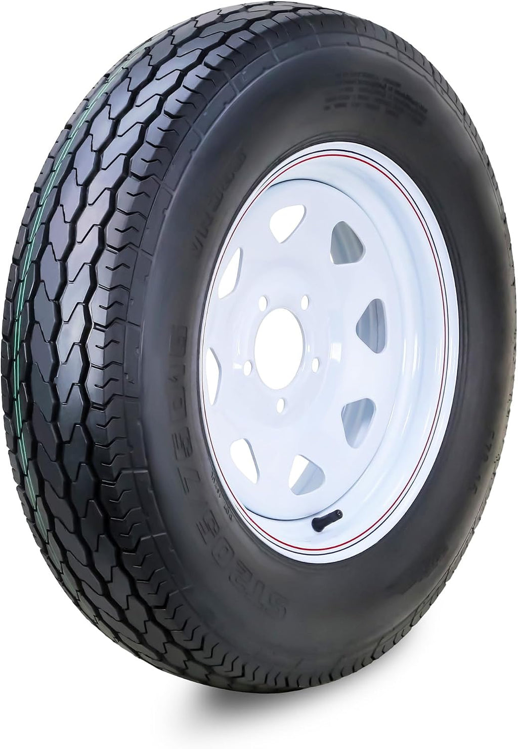 Trailer Tire Wheel ST205/75D15 6PR 101L 5X4.5 White Spoke Rim