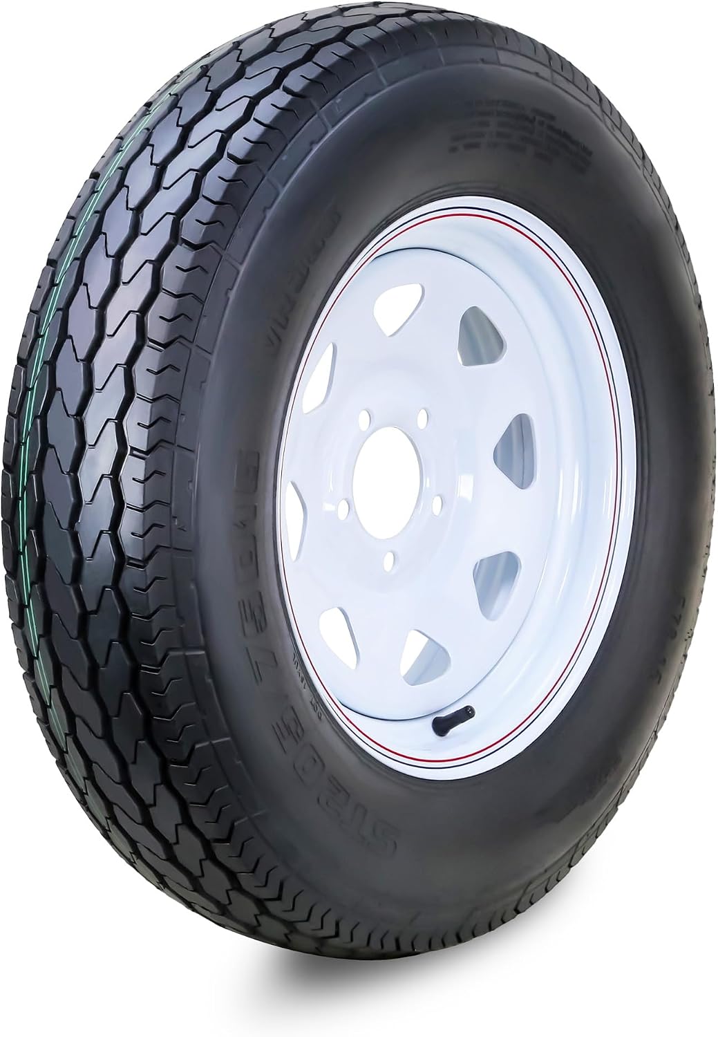 Trailer Tire Wheel ST205/75D15 6PR 101L 5X4.5 White Spoke Rim