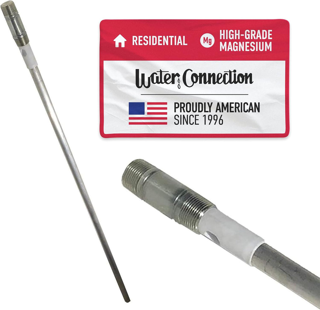 Water Connection, Anode Rod For Bradford White Water Heater, High-Grade AZ31 Magnesium, Thick 3/4" Diameter, Anode With 3” Nipple For How Water Outlet, Extends the Life of Your Tank, 46.5" long.