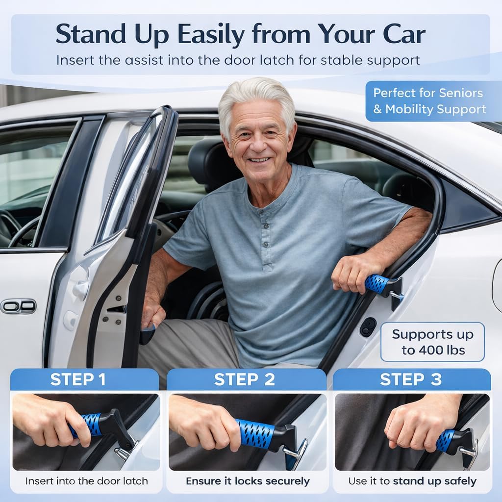 4-in-1 Sock Aid Kit for Seniors - Sock Remover, Leg Lifter & Car Handle