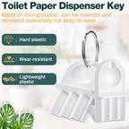 20 Pcs Paper Towel Dispenser Key, Universal Replacement, White
