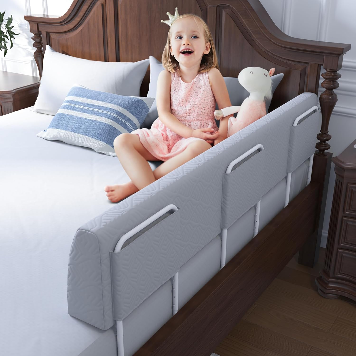 Bed Bumper for Toddlers, Foam Bed Rail for Toddlers, Toddler Bed Rail Bumper, Soft Safety Bed Guard Rail for Kids