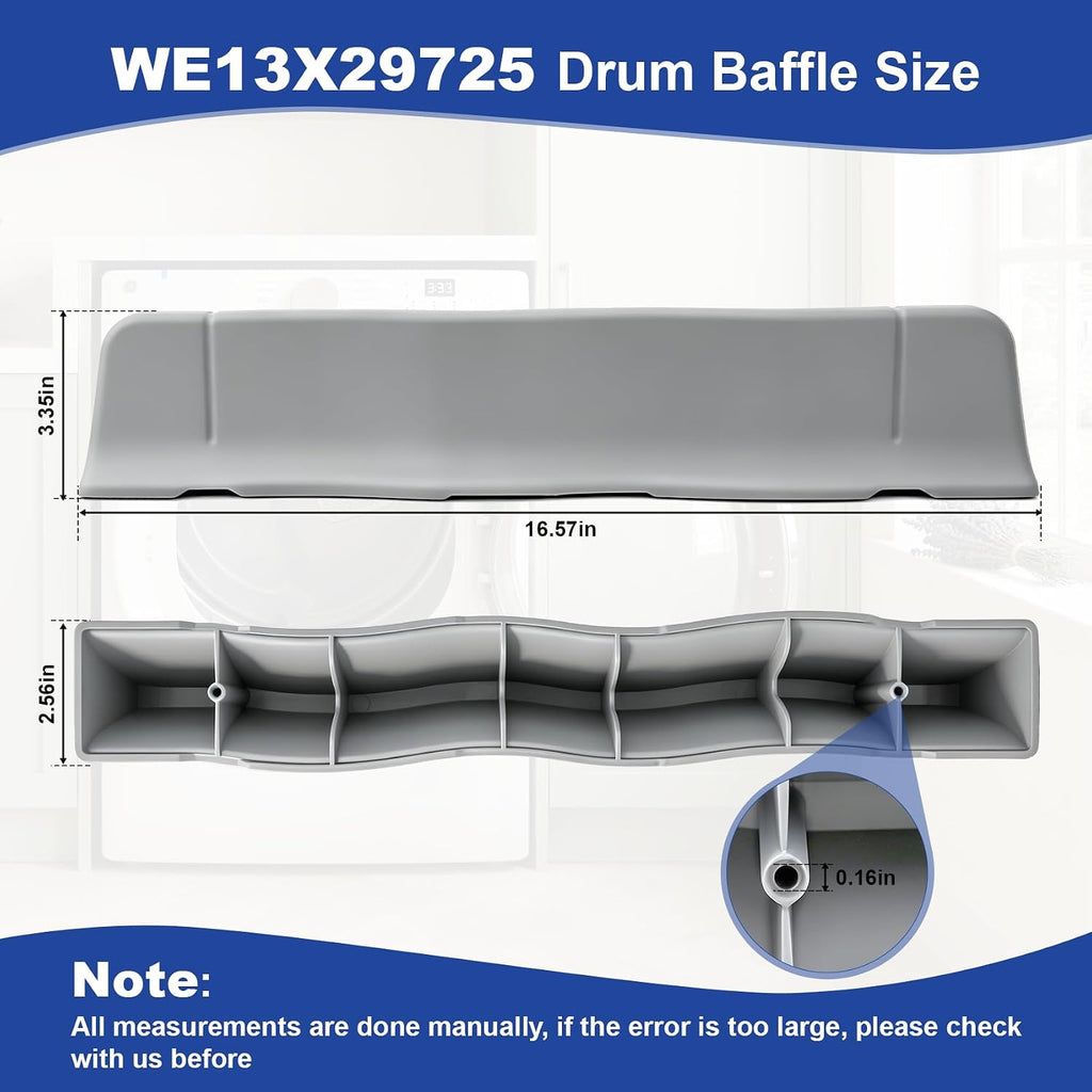 WE13X29725 Drum Baffle, Fit for ge Dryer GFD55ESSN0WW, GFD85ESPN0RS, GFD55ESSN3WW, GFD85ESPN1RS etc, Dryer Baffle Replacement WE13X29725 Replaces AP6981876, PS12743402, EAP12743402, PD00075095