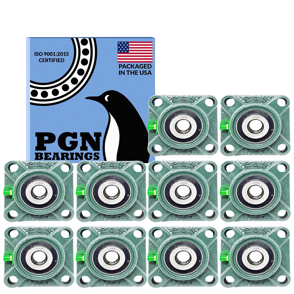 PGN UCF202-10 (10 Pack) Square Flange Bearing 5/8" Bore