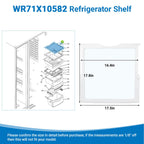 WR71X10582 Refrigerator Glass Shelf Compatible With GE Hotpoint RCA Fridge
