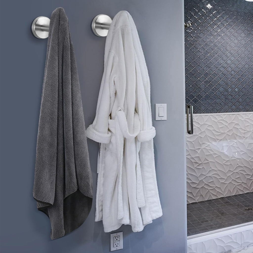 Bath Towel Hooks- SUS 304 Stainless Steel Robe Hook Holder, Heavy Duty Coat Hook for Bathroom Livingroom Hotel