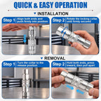 1/2" NPT Flat Face Hydraulic Couplers with 2 Extra Dust Caps(ISO16028)