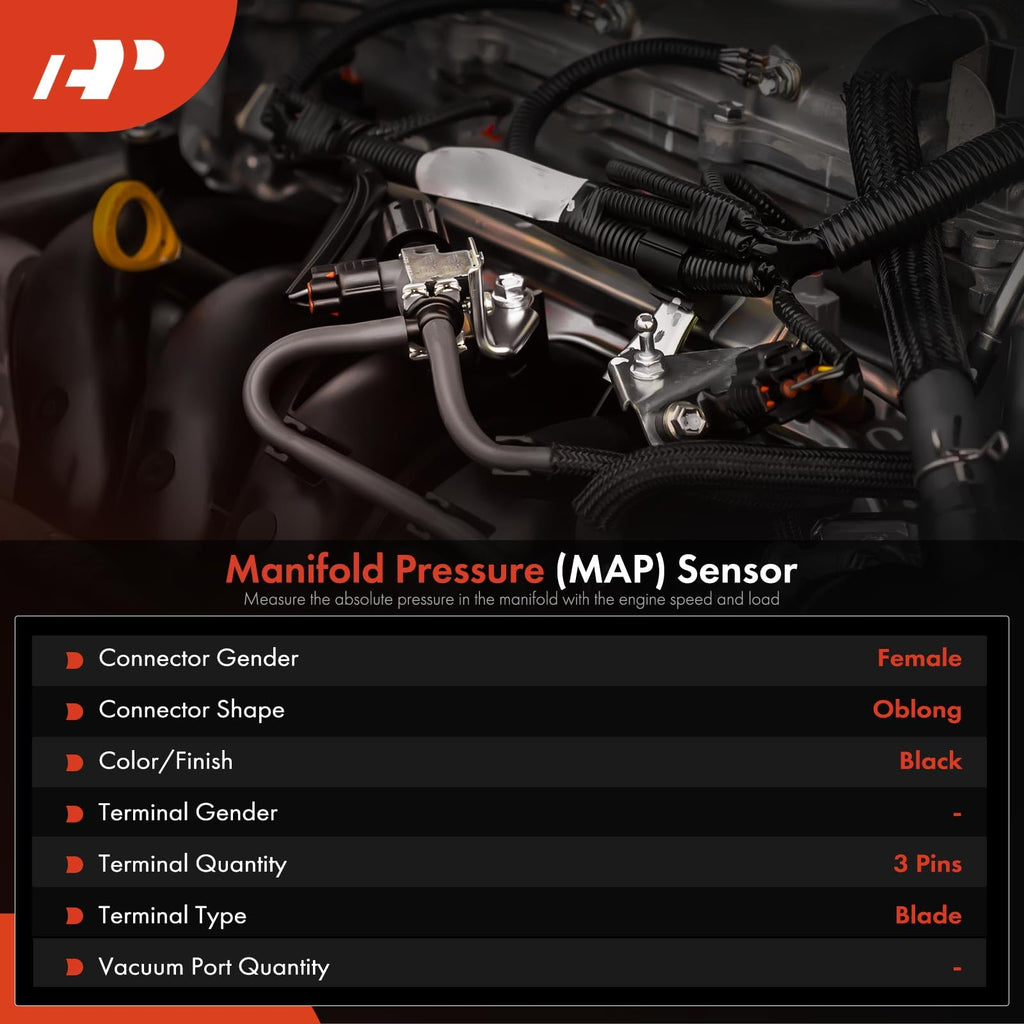 A-Premium Manifold Pressure (MAP) Sensor Compatible with Nissan & Infiniti