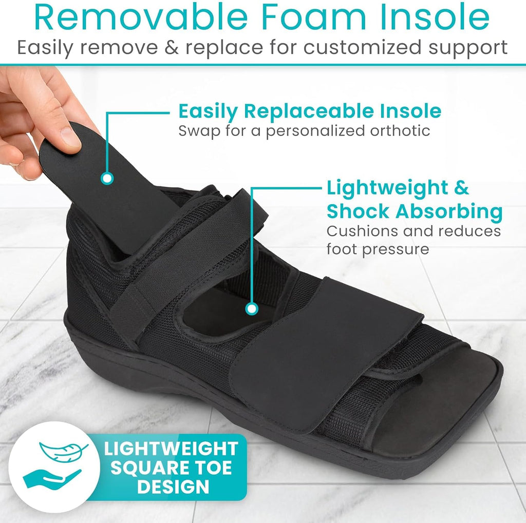 Post Op Shoe - Lightweight Medical Walking Boot with Adjustable Strap