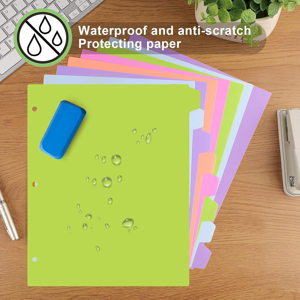 16Pcs/2 Set Binder Dividers with Tab, 8 Color Tab for 3 Ring Binder Divider | Page Folder Dividers