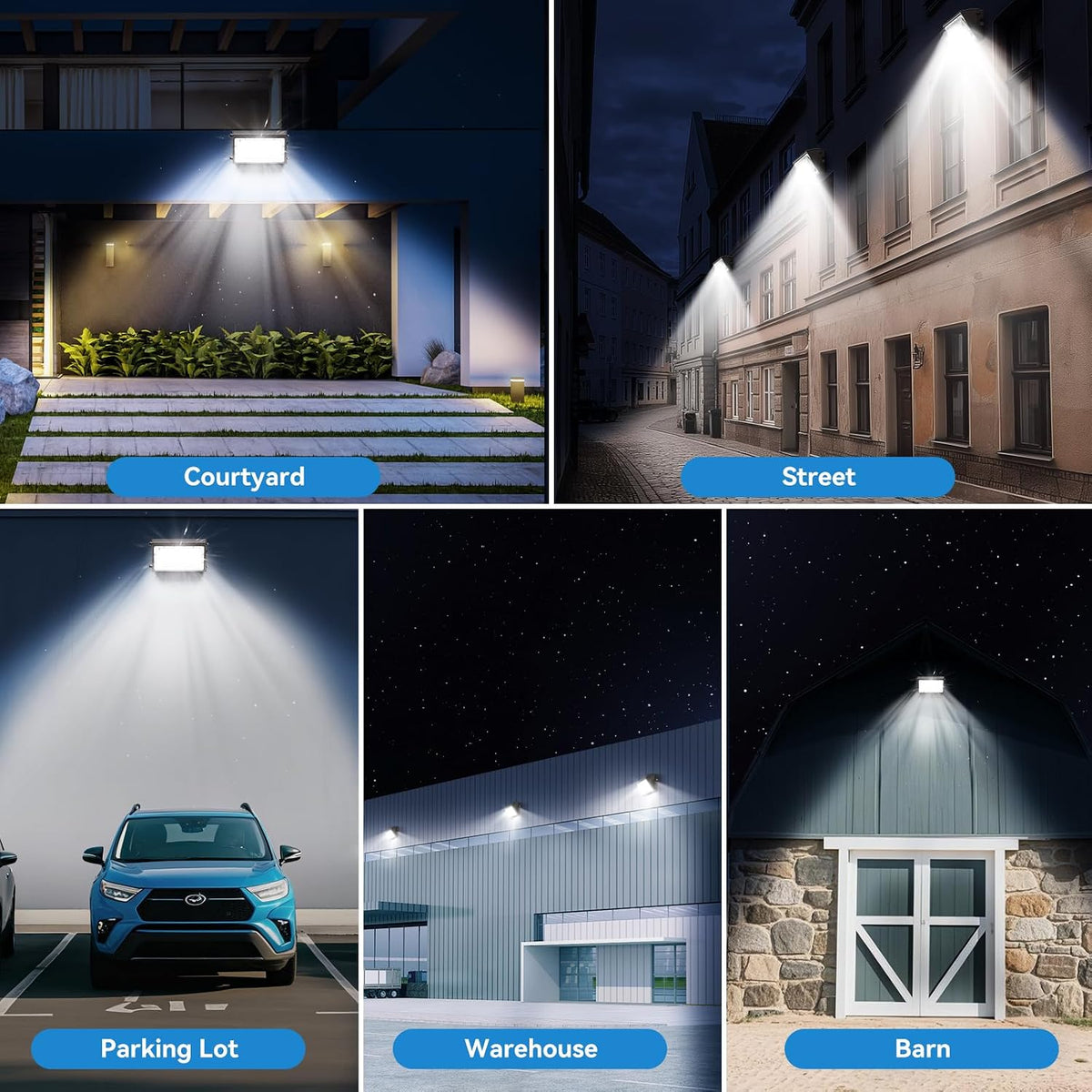 8 Pack 160W LED Wall Pack Light with Dusk to Dawn Photocell