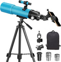 80mm Portable Telescope for Adults & Kids: 150X Scope with 133cm Tripod | 133cm Tripod, Smartphone Adapter, Carrying