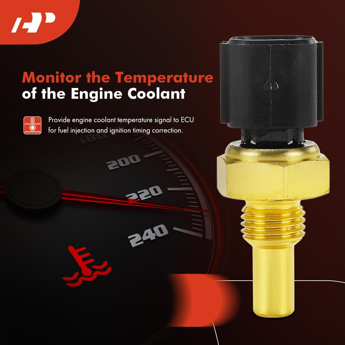 A-Premium Engine Coolant Temperature Sensor Compatible with Mercedes-Benz