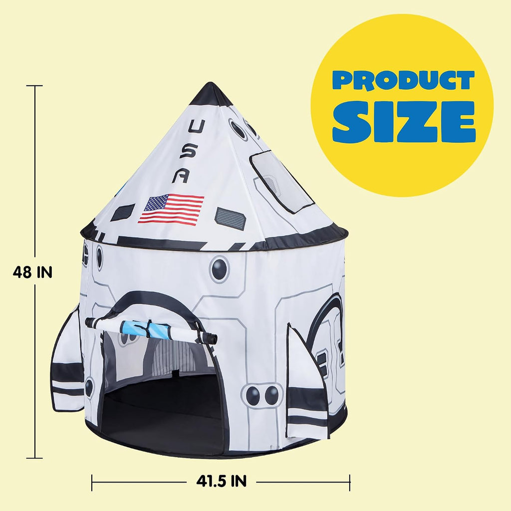 Rocket Ship Play Tent Kids Spaceship Playhouse Tent Set Indoor Outdoor Easy Assembly Play Tent