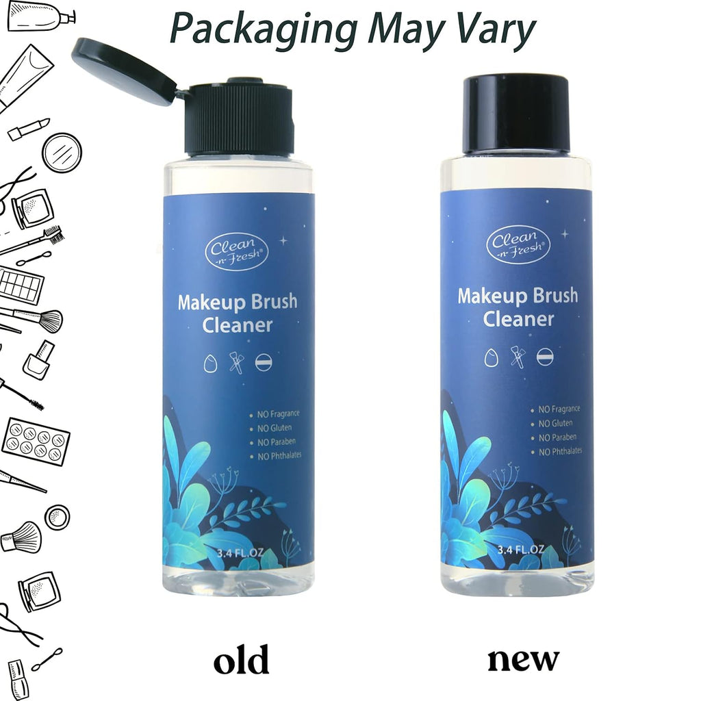 Makeup Brush Cleaner Set For Brushes, Sponge and Puff 6.8 Fl Oz, 2-Pack Deep Cleaning Washing Cleanser Shampoo With a