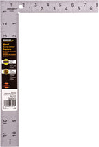 Johnson Level & Tool CS10 Professional Easy-Read Steel Carpenter Square, 8" x 12", Silver, 1 Square
